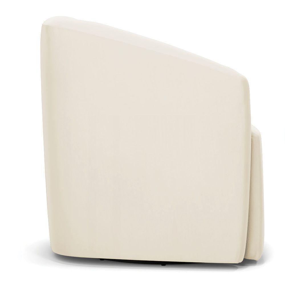 Poltrona Stella Max Veludo Base Giratória - D'rossi Cor Bege - 6