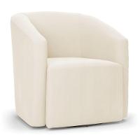 Poltrona Stella Max Veludo Base Giratória - D'rossi Cor Bege - 1