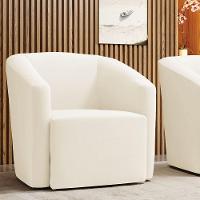 Poltrona Stella Max Veludo Base Giratória - D'rossi Cor Bege