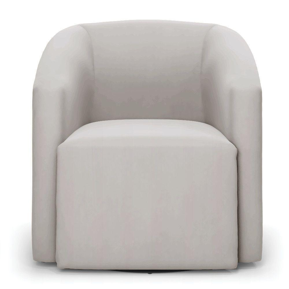 Poltrona Stella Max Veludo Base Giratória - D'rossi Cor Cinza - 4