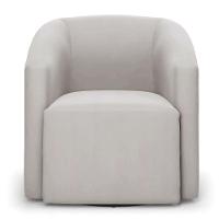 Poltrona Stella Max Veludo Base Giratória - D'rossi Cor Cinza