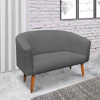 Kit 01 Poltrona e 01 Namoradeira 02 Lugares Linho Grafite - 12