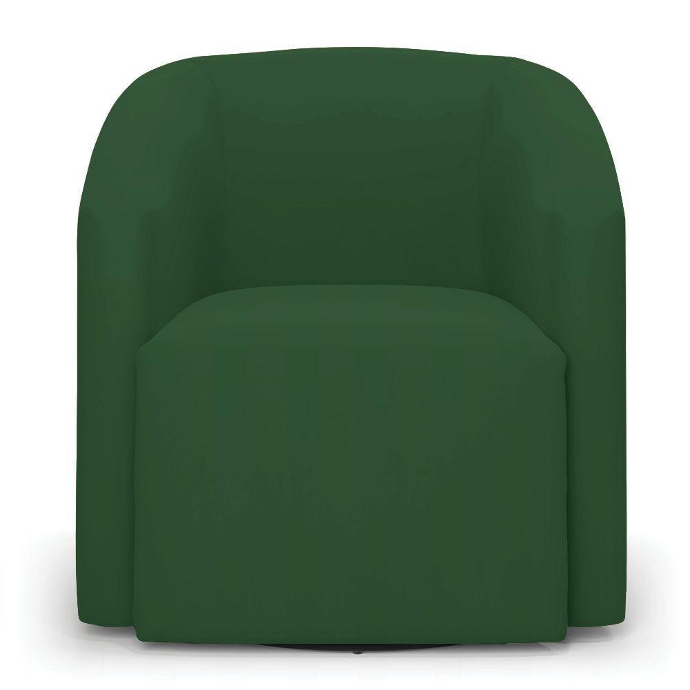 Poltrona Stella Max Veludo Base Giratória - D'rossi Cor Verde - 7