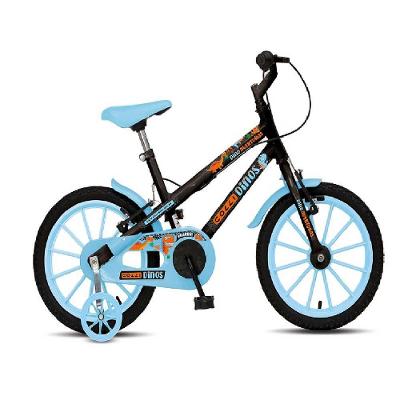 Bicicleta Infantil Dinos Aro 16 Quadro Aço Preto Azul Colli Bike
