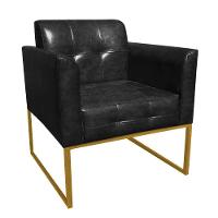 Poltrona Elisa Corano Linha Premium Base Metálica Dourado - 1