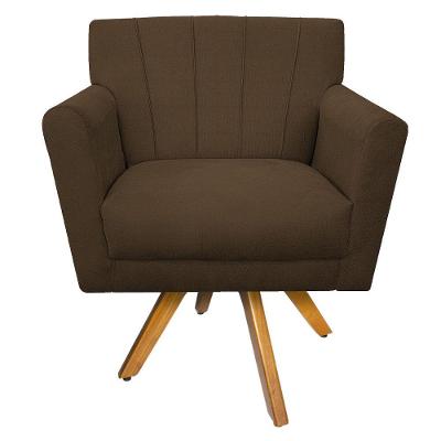 Poltrona Laura Suede Marrom