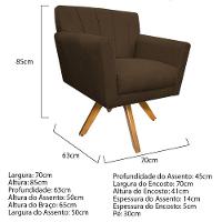 Poltrona Laura Suede Marrom - 2