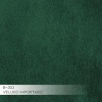 Poltrona Kitana Pés Preto Giratório Veludo Verde - 2