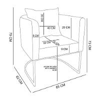 Poltrona Paola Suede Base Metálica Dourado D'rossi Cor Cinza - 13
