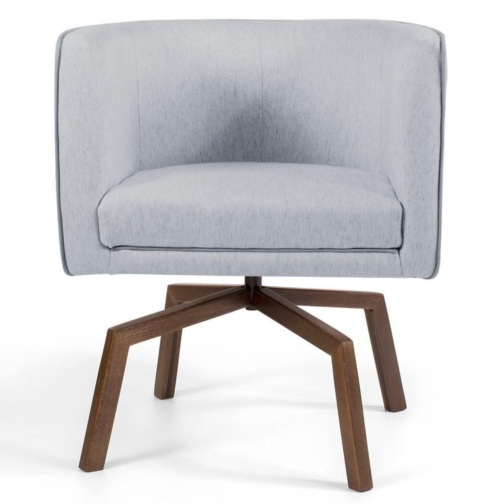 Kit 2 Poltronas Base Ka Madeira Betina C-315 Linho Cinza - Domi - 4