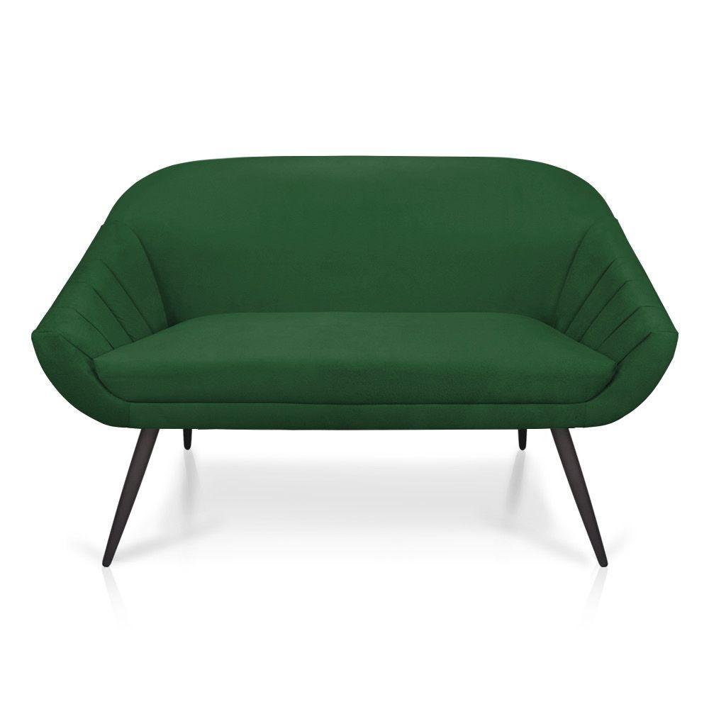 Kit 01 Namoradeira 02 Lugares e 02 Poltronas Giovana Suede Verde de Ferro - 6