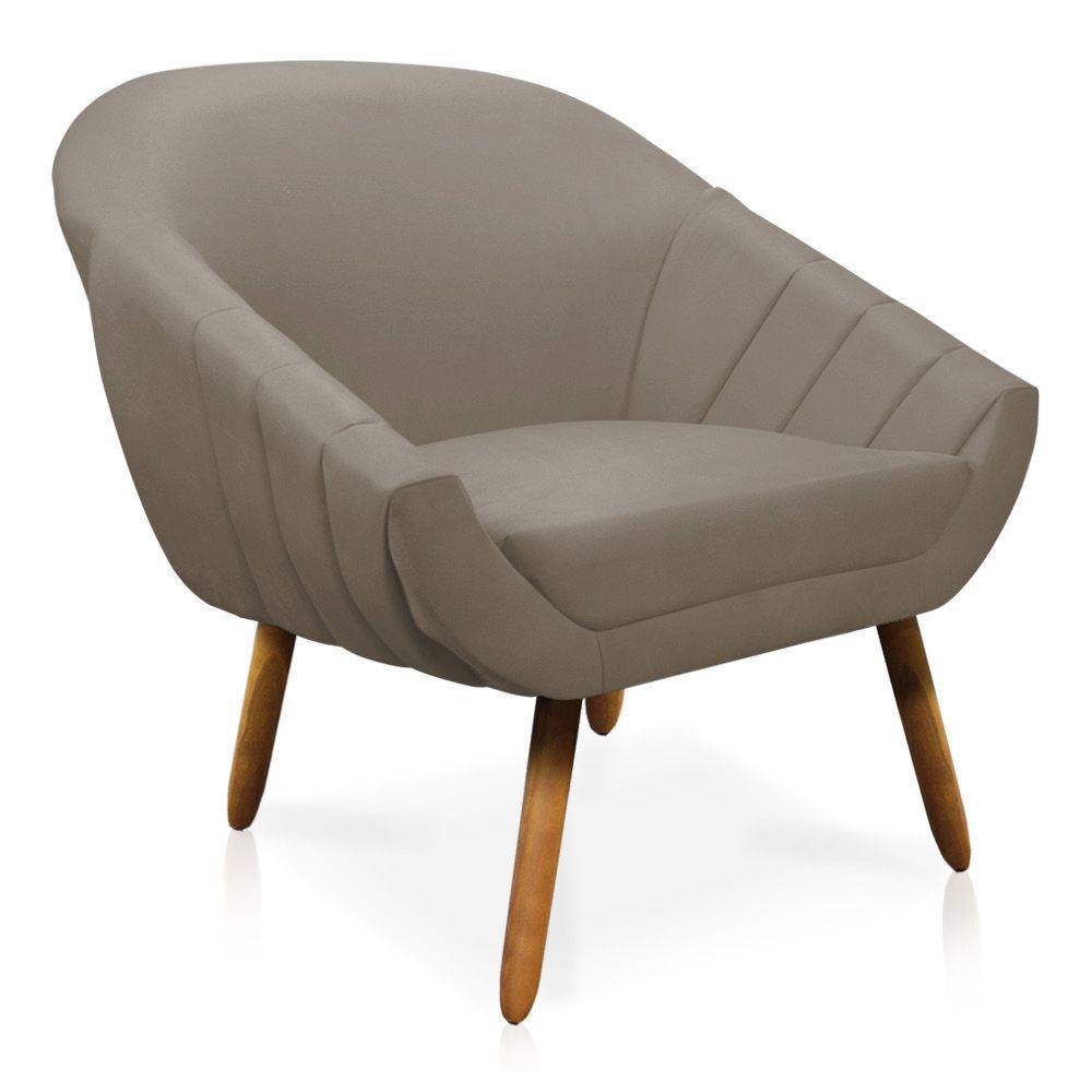 Kit 01 Namoradeira 02 Lugares e 02 Poltronas Giovana Suede Marrom Rato Castanho - 5