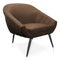 Kit 01 Namoradeira 02 Lugares e 02 Poltronas Giovana Suede Marrom de Ferro - 6