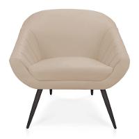 Kit 01 Namoradeira 02 Lugares e 02 Poltronas Giovana Suede Bege de Ferro - 2