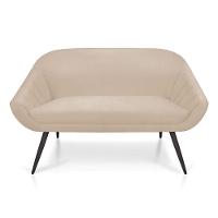 Kit 01 Namoradeira 02 Lugares e 02 Poltronas Giovana Suede Bege de Ferro - 6