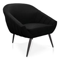 Kit 01 Namoradeira 02 Lugares e 02 Poltronas Giovana Suede Preto de Ferro - 6