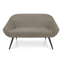 Kit 01 Namoradeira 02 Lugares e 02 Poltronas Giovana Suede Marrom Rato de Ferro - 6