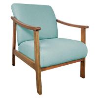 Kit 02 Poltrona Liz Base Madeira Suede Cor Azul Tiffany - 11