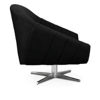 Kit 02 Poltronas Giovana Suede Preto