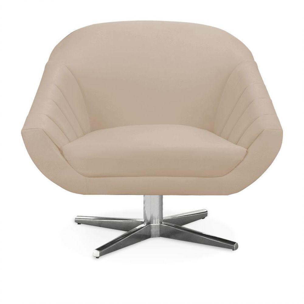 Kit 02 Poltronas Giovana Suede Bege - 6