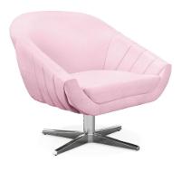 Kit 02 Poltronas Giovana Suede Rosa Bebê - 7