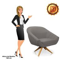 Kit 02 Poltronas Giovana Suede Grafite - 3