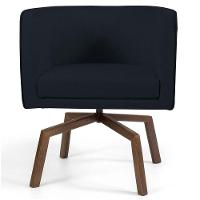 Kit 2 Poltronas Decorativas Base Ka Madeira Betina C-05 Corano Preto - 2