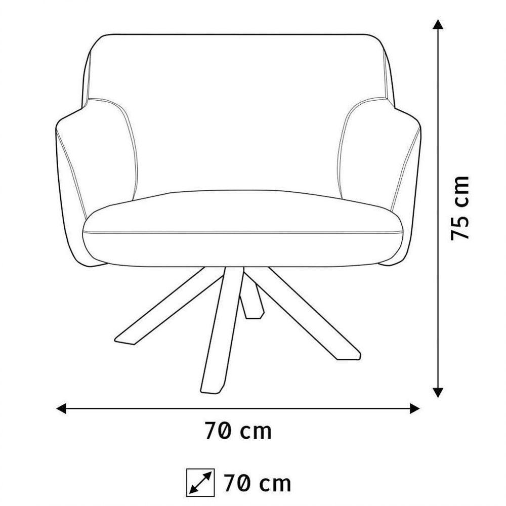 Kit 2 Poltronas Decorativas Giratórias Base Giromad Madeira Jade C-107 Linho Bege - 3