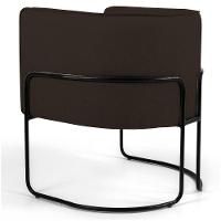 Kit 2 Poltronas Decorativas Base Aço Betina C-34 Corano Marrom - Domi - 3