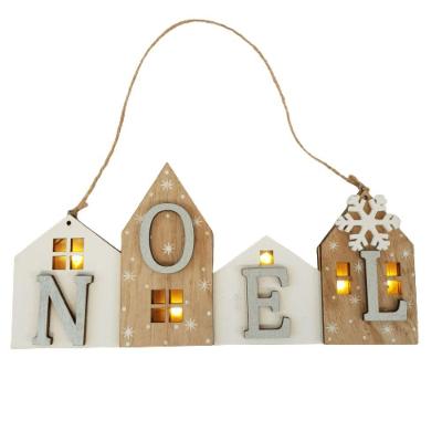 Vila Decorativa Noel Para Móvel Com Leds 31cm