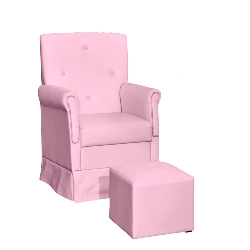 Poltrona De Amamentação Com Balanço E Puff Suzi Cor Rosa Phoenix Baby - 1