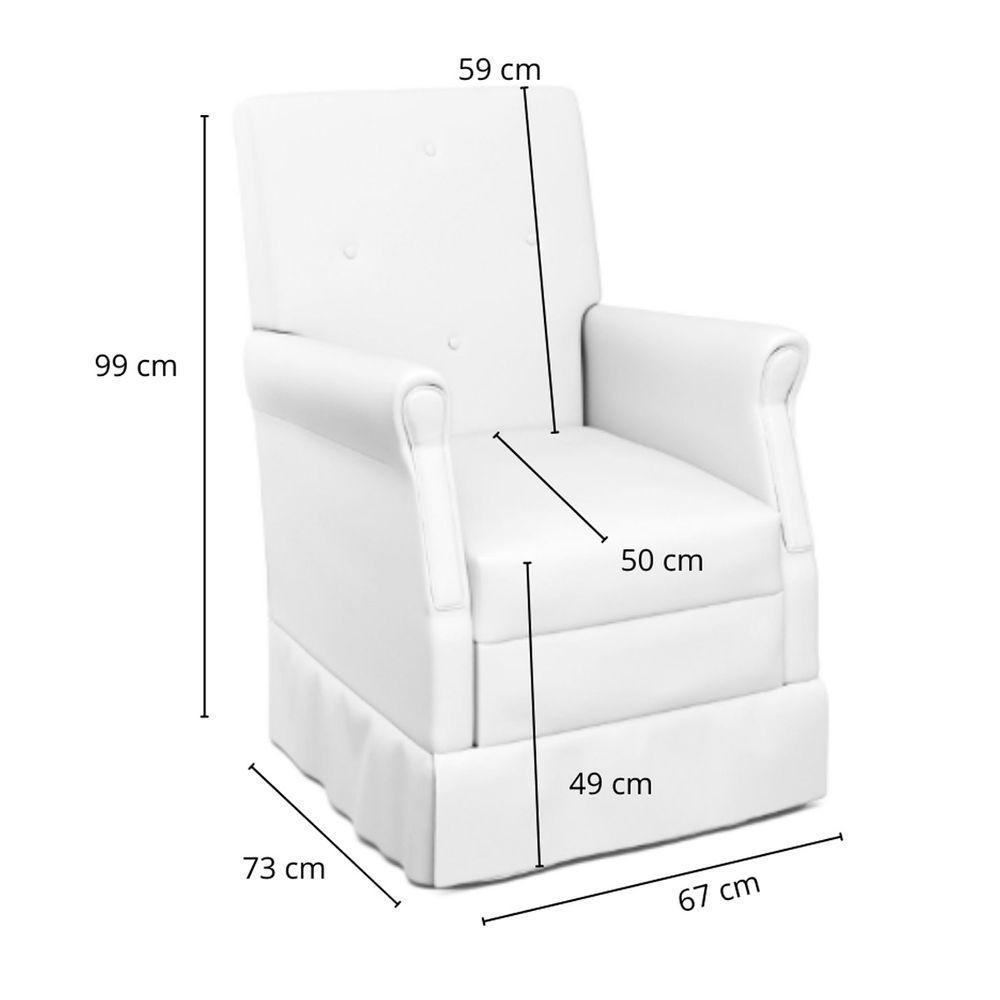 Poltrona De Amamentação Com Balanço E Puff Suzi Cor Rosa Phoenix Baby - 3