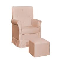 Poltrona De Amamentação Com Balanço E Puff Suzi Cor Bege Phoenix Baby - 1