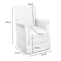 Poltrona De Amamentação Com Balanço E Puff Suzi Cor Bege Phoenix Baby - 3