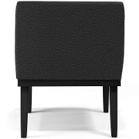 Kit 03 Poltronas Decorativas Sala De Estar Base Preto Beatriz W01 Bouclê Preto - 3