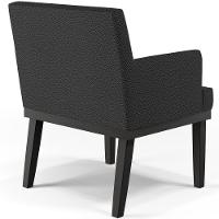 Kit 03 Poltronas Decorativas Sala De Estar Base Preto Beatriz W01 Bouclê Preto - 10