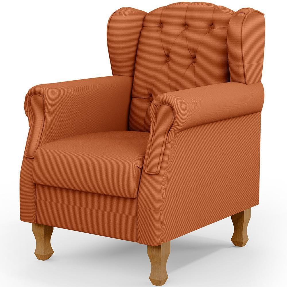 Poltrona De Amamentação Yara P02 Com Puff Paris L02 Tecido Terracota - 5