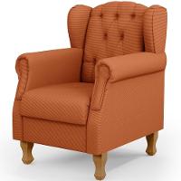 Poltrona De Amamentação Yara P02 Com Puff Paris L02 Tecido Terracota - 5