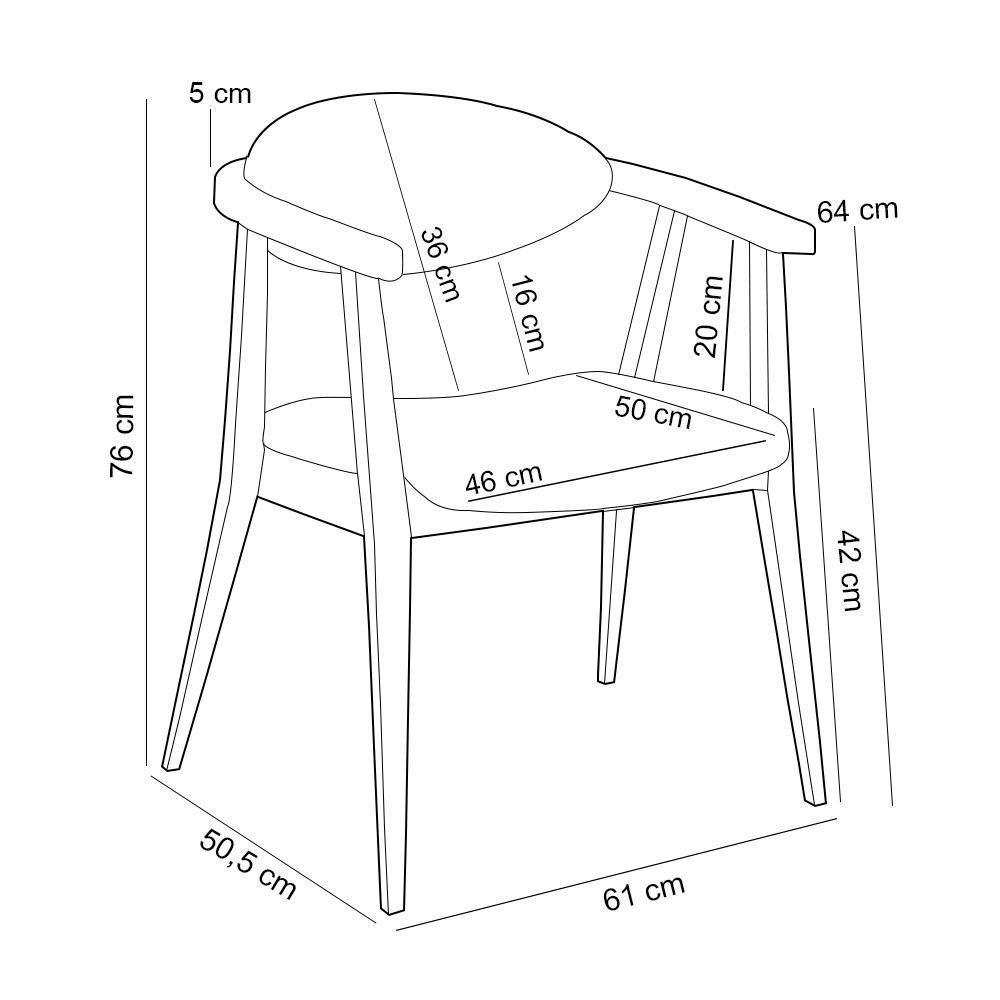 Poltrona Decorativa Para Sala De Estar Jantar Cecília L02 Couríssimo Preto - 8