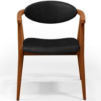 Poltrona Decorativa Para Sala De Estar Jantar Cecília L02 Couríssimo Preto - 7