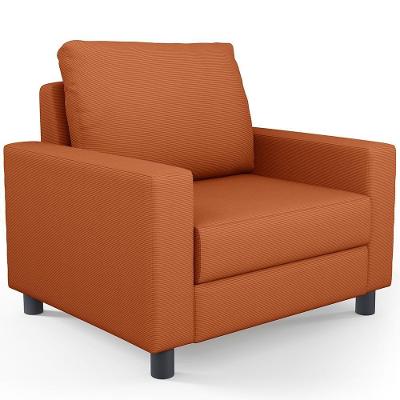 Poltrona Decorativa Malta L02 Para Sala De Estar E Recepção Terracota Lyam Decor