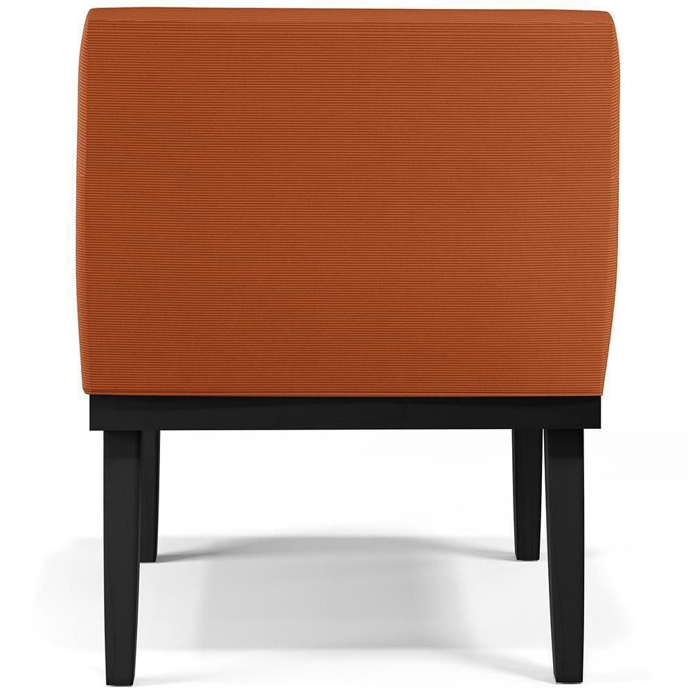 Poltrona Decorativa Para Sala De Estar Base Preto Beatriz W01 Tecido Terracota - 6