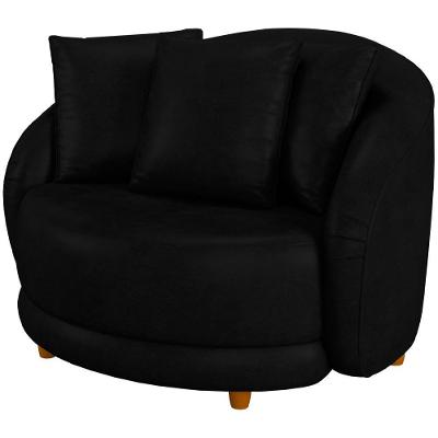 Poltrona Decorativa Maly Corano Pés Madeira Corano Molufan Estofados