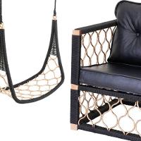 1 Balanço Suspenso E 2 Poltronas Em Alumínio Corda Náutica - 4