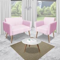 Kit 01 Namoradeira 02 Poltronas Marisa Rosa Bebê - 9