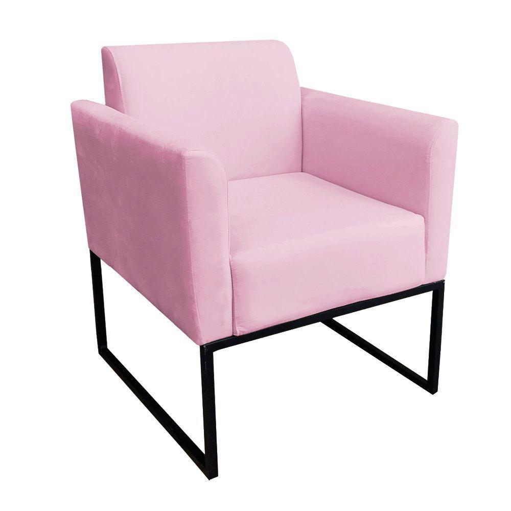 Kit 01 Namoradeira 02 Poltronas Marisa Rosa Bebê Preto - 3