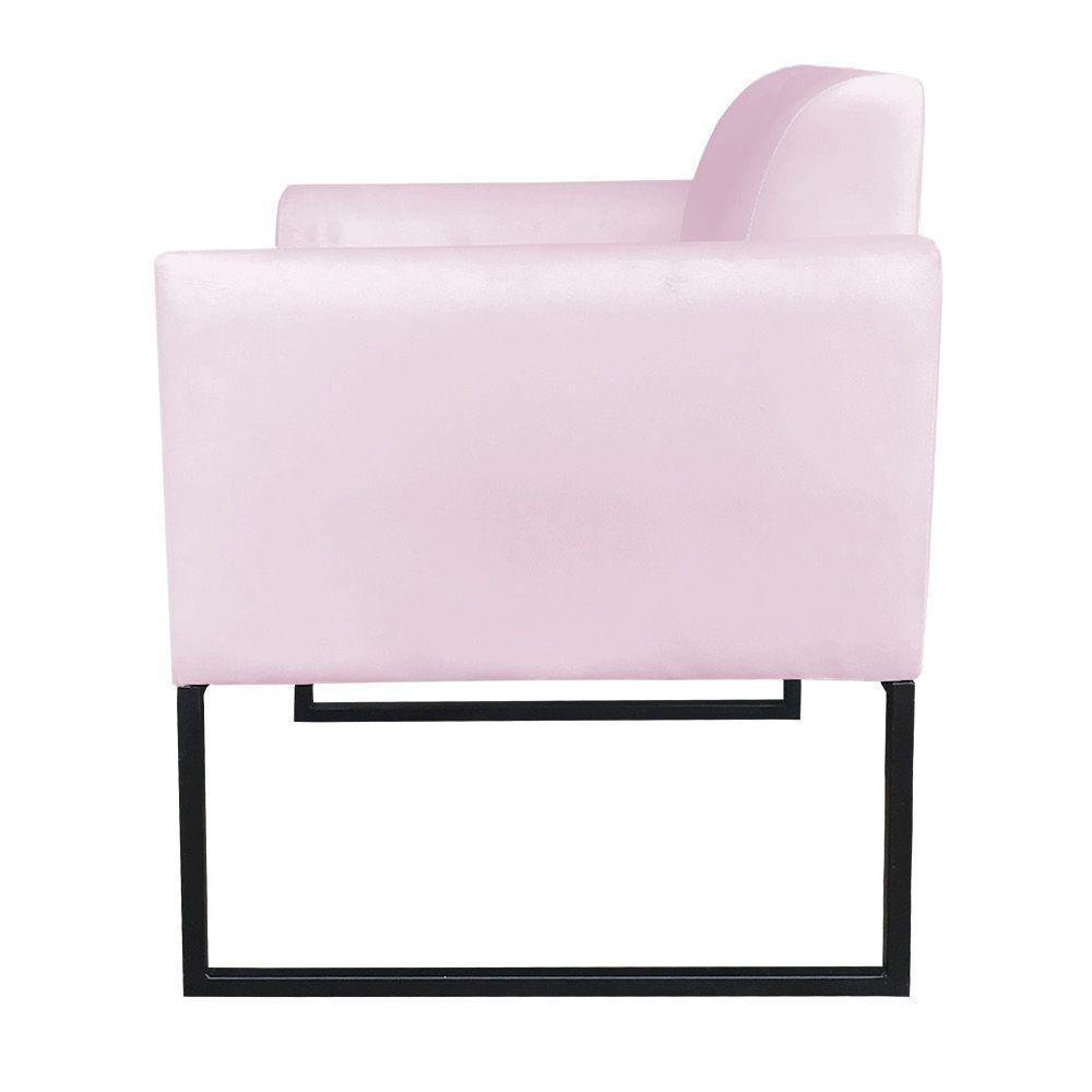 Kit 01 Namoradeira 02 Poltronas Marisa Rosa Bebê Preto - 4