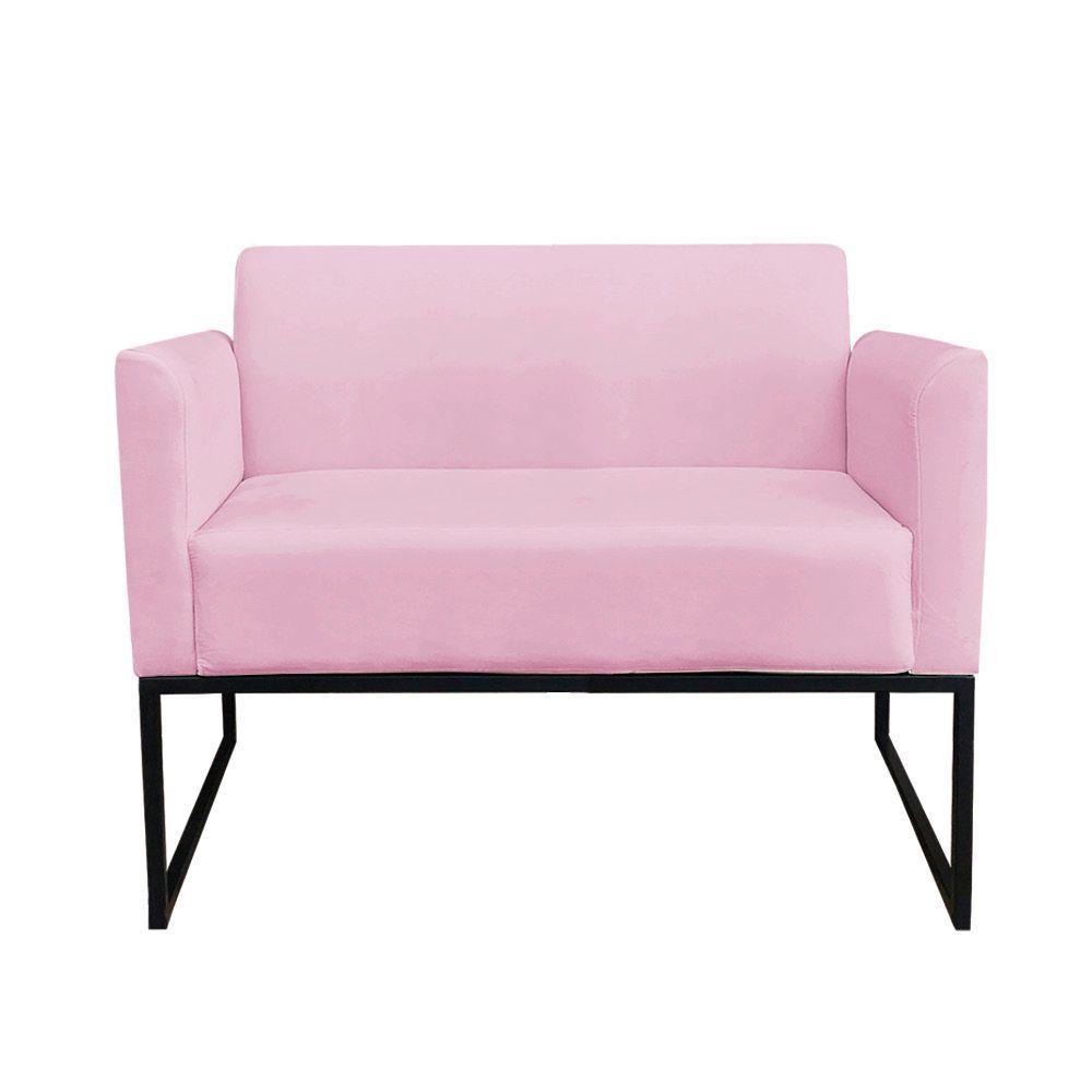 Kit 01 Namoradeira 02 Poltronas Marisa Rosa Bebê Preto - 10