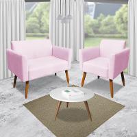 Kit 01 Namoradeira 02 Poltronas Marisa Rosa Bebê - 3