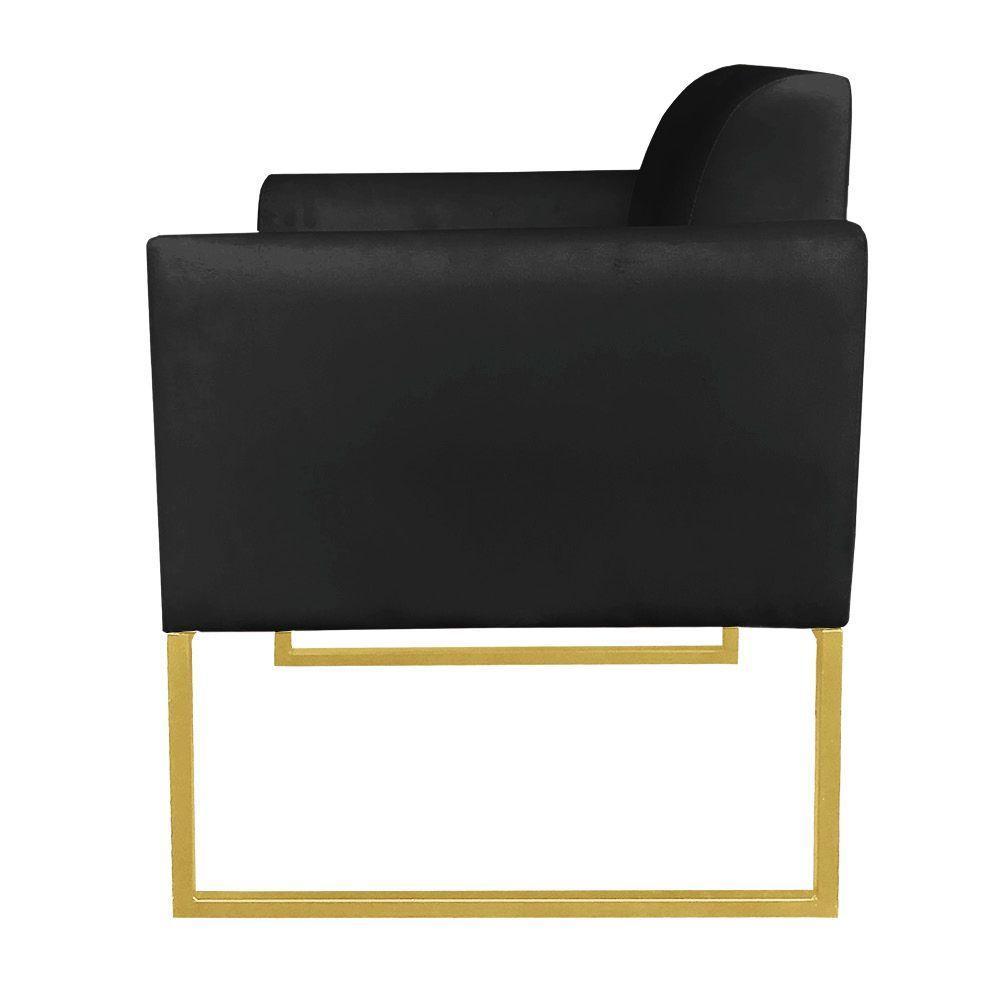 Kit 01 Namoradeira 02 Poltronas Marisa Preto - 9